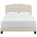 Amelia Queen Upholstered Fabric Bed - Beige - MOD7892