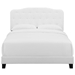 Amelia King Upholstered Fabric Bed - White - MOD7898