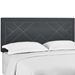 Reese Nailhead Full / Queen Upholstered Linen Fabric Headboard - Gray - MOD7901