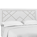 Reese Nailhead Full / Queen Upholstered Linen Fabric Headboard - White - MOD7903