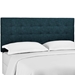 Paisley Tufted Twin Upholstered Linen Fabric Headboard - Azure - MOD7909