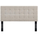 Paisley Tufted Twin Upholstered Linen Fabric Headboard - Beige - MOD7910