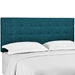Paisley Tufted Twin Upholstered Linen Fabric Headboard - Teal - MOD7912