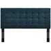 Paisley Tufted Full / Queen Upholstered Linen Fabric Headboard - Azure - MOD7924