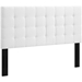 Paisley Tufted Full / Queen Upholstered Linen Fabric Headboard - White - MOD7928