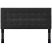 Paisley Tufted Full / Queen Upholstered Faux Leather Headboard - Black - MOD7933