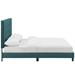 Melanie Full Tufted Button Upholstered Fabric Platform Bed - Teal - MOD8001