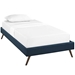 Loryn Twin Fabric Bed Frame with Round Splayed Legs - Azure - MOD8027