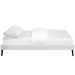 Loryn Full Vinyl Bed Frame with Round Splayed Legs - White - MOD8032