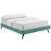 Loryn Full Fabric Bed Frame with Round Splayed Legs - Teal - MOD8036