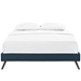 Loryn Queen Fabric Bed Frame with Round Splayed Legs - Azure - MOD8039