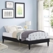 Tessie Twin Vinyl Bed Frame with Squared Tapered Legs - Black - MOD8048