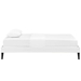 Tessie Twin Vinyl Bed Frame with Squared Tapered Legs - White - MOD8049