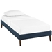 Tessie Twin Fabric Bed Frame with Squared Tapered Legs - Azure - MOD8050