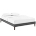 Tessie Full Fabric Bed Frame with Squared Tapered Legs - Gray - MOD8057