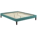 Tessie Full Fabric Bed Frame with Squared Tapered Legs - Teal - MOD8058