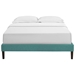 Tessie Queen Fabric Bed Frame with Squared Tapered Legs - Teal - MOD8063