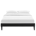 Tessie King Vinyl Bed Frame with Squared Tapered Legs - Black - MOD8064