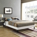 Tessie King Vinyl Bed Frame with Squared Tapered Legs - White - MOD8065