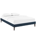 Tessie King Fabric Bed Frame with Squared Tapered Legs - Azure - MOD8066