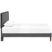 Amaris Twin Fabric Platform Bed with Squared Tapered Legs - Gray - MOD8076