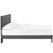 Ruthie Queen Fabric Platform Bed with Squared Tapered Legs - Gray - MOD8114