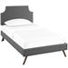 Corene Twin Fabric Platform Bed with Round Splayed Legs - Gray - MOD8120