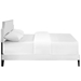 Corene Queen Vinyl Platform Bed with Squared Tapered Legs - White - MOD8145