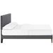 Macie Queen Fabric Platform Bed with Squared Tapered Legs - Gray - MOD8169