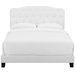 Amelia Full Faux Leather Bed - White - MOD8187