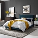 Amira Full Upholstered Fabric Bed - Azure - MOD8202