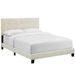 Amira Queen Upholstered Fabric Bed - Beige - MOD8208