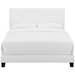 Amira Queen Upholstered Fabric Bed - White - MOD8211