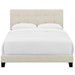 Amira King Upholstered Fabric Bed - Beige - MOD8213