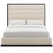 Ashland Queen Upholstered Linen Fabric Platform Bed - Beige - MOD8262