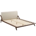 Luella Queen Upholstered Fabric Platform Bed - Walnut Beige - MOD8271