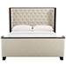 Galia Queen Upholstered Linen Fabric Platform Bed - Beige - MOD8283