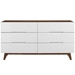 Origin Six-Drawer Wood Dresser or Display Stand - Walnut White - MOD8309