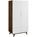Origin Wood Wardrobe Cabinet - Walnut White - MOD8311