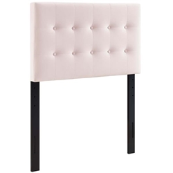 Emily Twin Biscuit Tufted Performance Velvet Headboard - Pink 