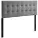 Lily King Biscuit Tufted Performance Velvet Headboard - Gray - MOD8392