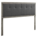 Draper Tufted Queen Fabric and Wood Headboard - Gray Charcoal - MOD8745