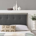 Draper Tufted Queen Fabric and Wood Headboard - Gray Charcoal - MOD8745