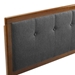 Draper Tufted King Fabric and Wood Headboard - Walnut Charcoal - MOD8753
