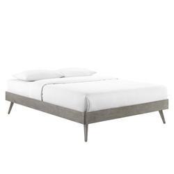 Margo Twin Wood Platform Bed Frame - Gray 