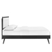 Willow Queen Wood Platform Bed With Splayed Legs - Black White - MOD8842