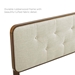Bridgette Queen Wood Platform Bed With Angular Frame - Walnut Beige - MOD8851