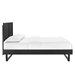 Alana Full Wood Platform Bed With Angular Frame - Black - MOD8861