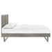Alana Full Wood Platform Bed With Angular Frame - Gray - MOD8862
