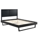 Alana Twin Wood Platform Bed With Angular Frame - Black - MOD8867